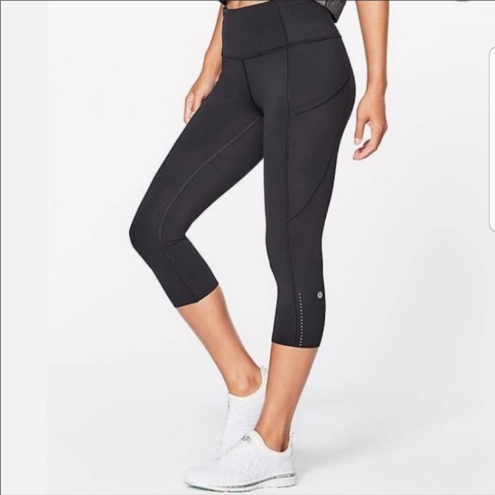 Lululemon Fast & Free Crop II 19” *Nulux black